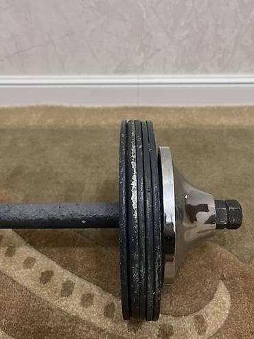 гриф для гантели barbell: Гриф с блинами для штанги - Прямой стальной гриф (примерно 180–200 — 2