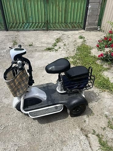 трехколесный электрический велосипед: Электрический трёхколёсный скутер с сиденьем - Компактная городская — 3