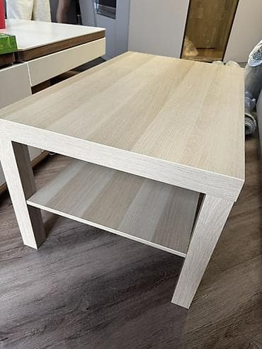 study table: Журнальный столик с полкой, прямоугольный, б/у. - Материал: ЛДСП с — 2