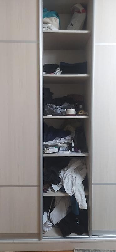 шкаф купить: Шкаф-купе с раздвижными дверями, светлый дуб/бейдж - Конструкция: 3 — 3