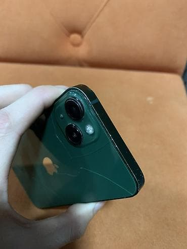 iphone требуется ремонт: IPhone 13, Б/у, 128 ГБ, Зеленый, Чехол, 78 % — 2