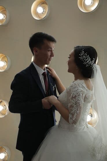 свадебное платье в национальном стиле: Свадебное платье, 2XL, С фатой, Б/у — 3