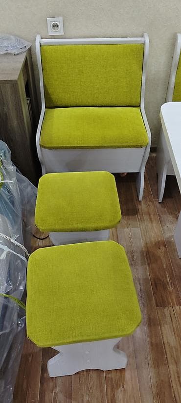 деревянные стол: Кухонный обеденный гарнитур в сканди-стиле Состав: - прямоугольный — 3