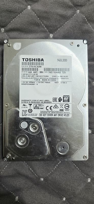 ПК үчүн маалымат алып жүрүүчү, Колдонулган, Toshiba, HDD, 2 ТБ, ПК үчүн lalafo.kg да ПК үчүн маалымат алып жүрүүчү, Колдонулган, Toshiba, HDD, 2 ТБ, ПК үчүн