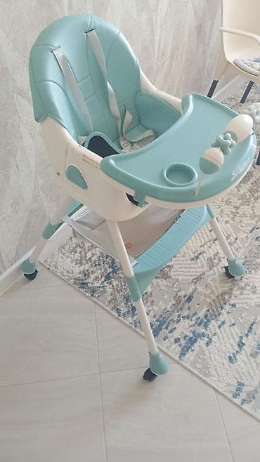 foldable table: Детский стульчик для кормления Skillmax - Цвет: мятный/белый. - — 1