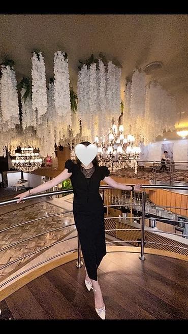 романтичный: Вечернее платье, Классическое, Длинная модель, С рукавами, Стразы, S, M — 3