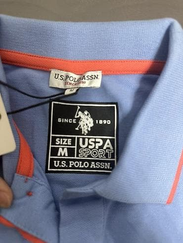 Футболки: Мужская футболка, M, Us Polo Assn, Новый, цвет - Голубой, Самовывоз, Платная доставка — 3