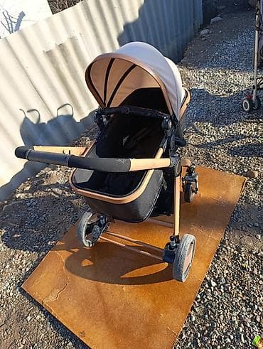 Детские электрокары: Коляска, цвет - Коричневый, Б/у — 2