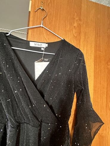 вечернее платье больших размеров: Вечернее платье, А-силуэт, Короткая модель, Вискоза, С рукавами, С пайетками, XS, S — 4