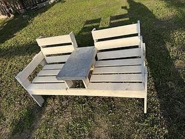 Все для дома и сада: Скамейка Дерево, Со спинкой, Без крыши — 2