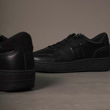 Босоножки, сандалии, шлепанцы: Женские кеды/кроссовки низкие, полностью чёрные Mustang - Материал — 3