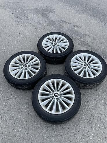 kla k7: Литые Диски R 17 Hyundai, Комплект, отверстий - 5, Б/у — 2