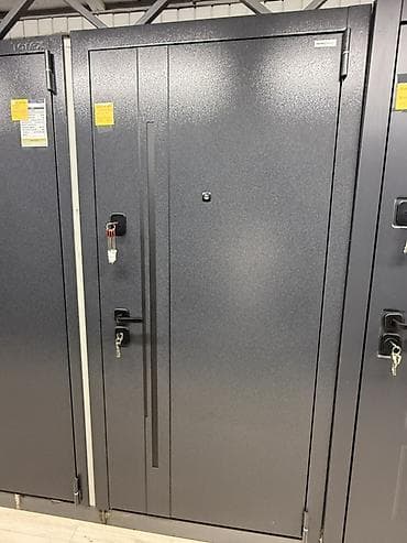 Двери для домов и квартир, Металлическая, Одностворчатая, цвет - Серый