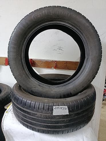Шины 215 / 55 / R 17, Лето, Б/у, Пара, Легковые, Continental