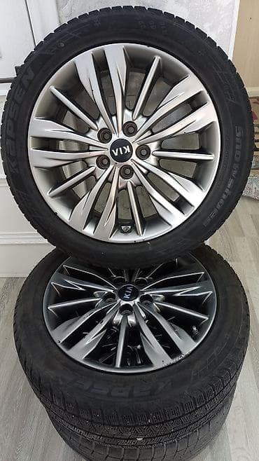 Дөңгөлөктөр монтажда 225 / 50 / R 18, Кыш, Комплект, Жеңил унаалар, Куйма, тешиктери - 5 lalafo.kg да Дөңгөлөктөр монтажда 225 / 50 / R 18, Кыш, Комплект, Жеңил унаалар, Куйма, тешиктери - 5