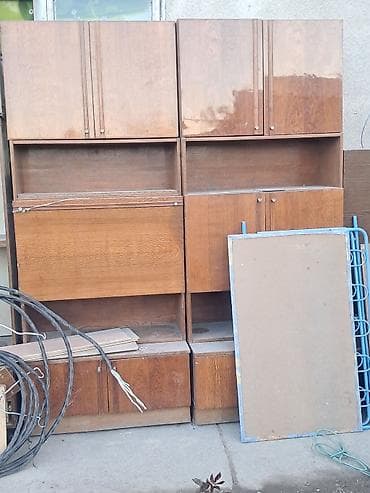 ашкана шкаф: Шифоньерлер, кийидер үчүн шкафтар, Түз, Башка материал — 9