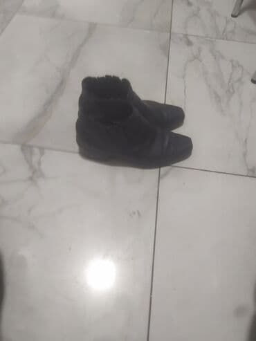 Прокат одежды: Мужские черные ботинки/полуботинки без шнуровки. - Материал верха — 2