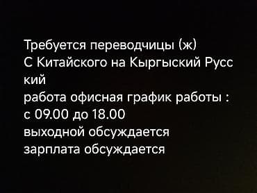 суточные работы: Переводчик — 1