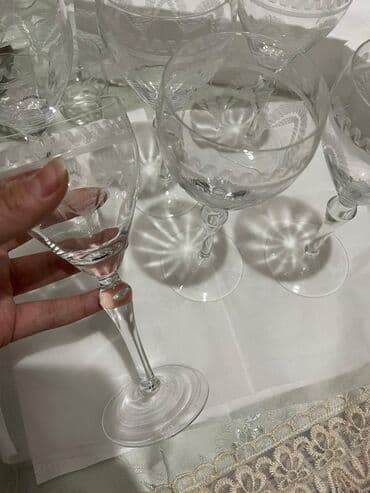 чай ичкен столдор: Набор стеклянных рюмок/стаканов для напитков - Комплектация: 6 штук в — 6