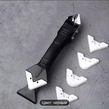чистка сантехники: Многофункциональный инструмент для работы с герметиком 3-в-1, цвет — 2