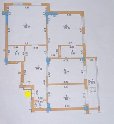 дом пентхаус: 3 бөлмө, 132 кв. м, Жеке план, 6 кабат — 17