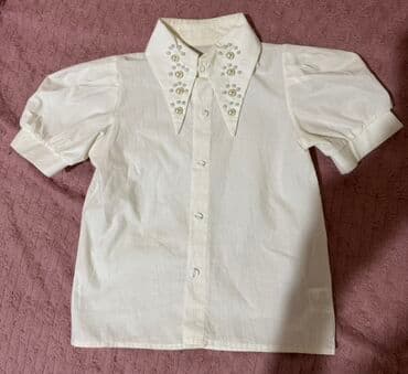 школьный фартук на прокат: Рубашка, цвет - Бежевый — 2