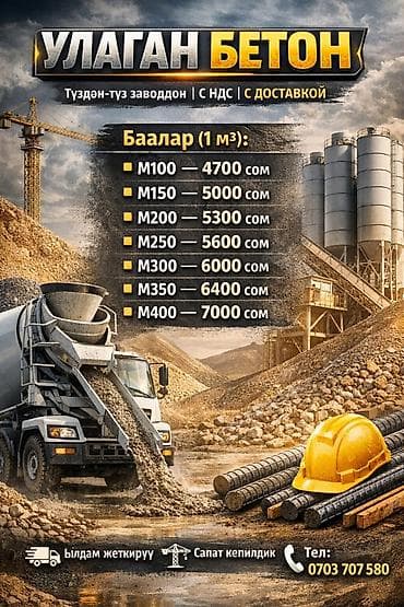 помпо бетон: Строительный бетон, M-100, Для фундамента,класса B22,5 — 5