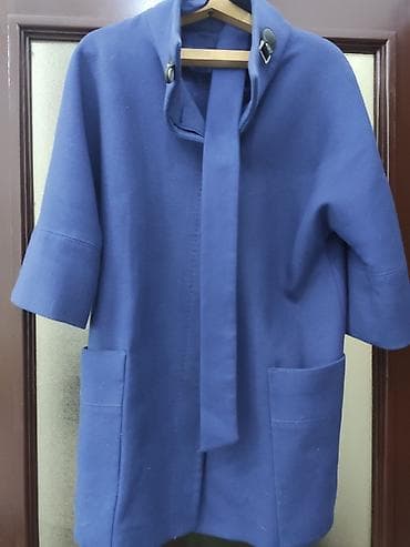 пальто белая: Пальто, Осень-весна, Букле, Короткая модель, Однобортная модель, M — 10