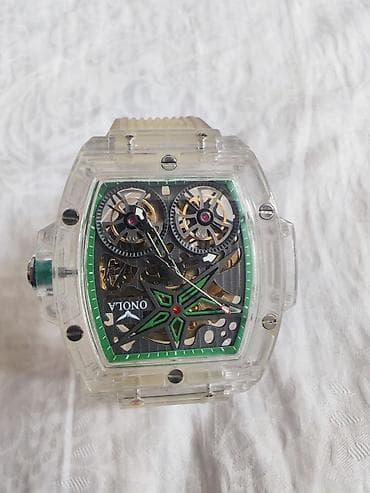 Часы ONOLA скелетон с прозрачным корпусом механическая - Механизм
