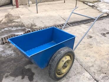 строительный тачка: Садово-строительная тачка и тележка, Стальная, Двухколесная, Новый — 6