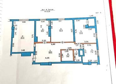 5: 3 комнаты, 93 м², 105 серия, 5 этаж — 9