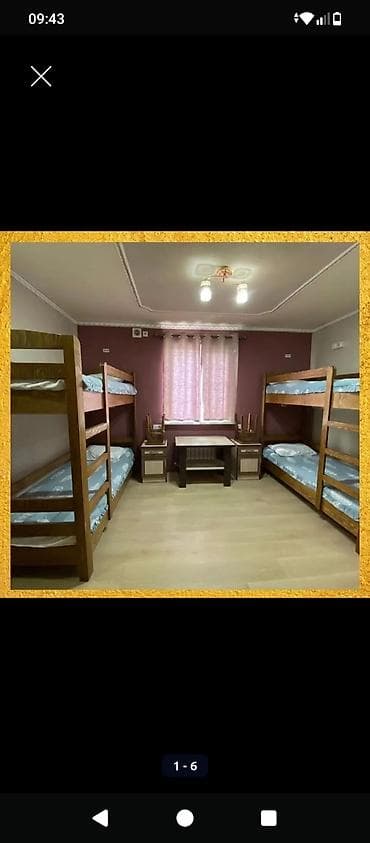 Комната в общежитии/хостеле с двухъярусными кроватями. - Вместимость