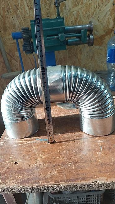 Дренаж системалары: Оцинкованные сегментные отводы для воздуховодов.диаметр 100.и 125 - — 5