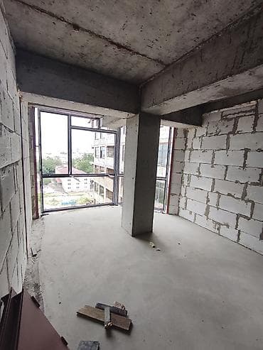 квартииа ош: 2 комнаты, 53 м², Элитка, Ошский рынок / базар Элитка, 11 этаж, ПСО (под самоотделку) — 1