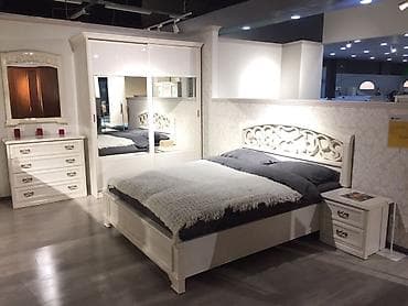 гастинитца: Гарнитур для зала, Б/у, Тумба под ТВ, Шкаф, МДФ, Самовывоз, цвет - Белый — 3