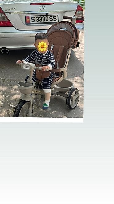 трехколесный мотоцикл цена: Детский велосипед, 3-колесный, 1 - 3 года, Б/у — 1