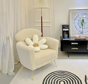 Үй жана бакча: Кресло с мягкой «шубкой» в стиле boucle - Категория: кресло-акцент — 2