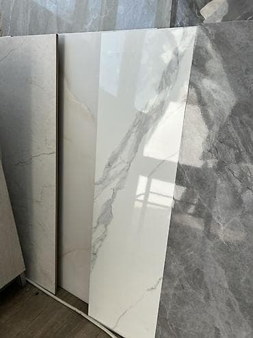 мягкий мрамор: Крупноформатная керамогранитная плитка с мраморной фактурой - Формат — 1