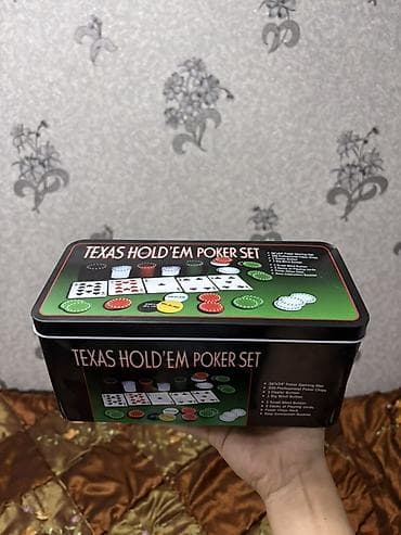 Настольные игры: Набор для покера Texas Hold’em Poker Set в металлическом боксе — 1