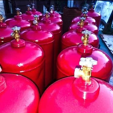 Дом и сад: Баллоны стальные для сжиженного газа (пропан-бутан), окраска красная — 1