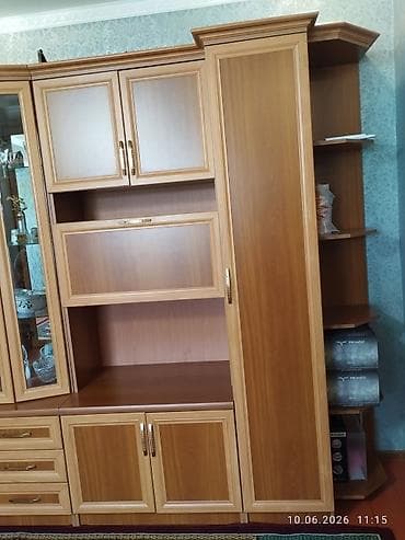 тумбы и полки под тв серый цвет: Стенка-шкаф, Тип стенки-шкафа: Другой тип шкафа-стенки, Для зала, Б/у, Особенности: Для хранения посуды — 4