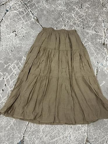 Юбка, Миди, Лен, По талии