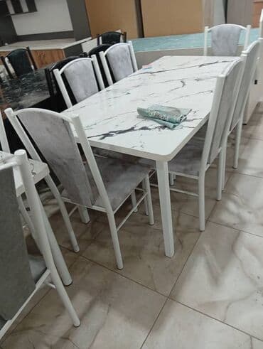 стол в гостиной со стульями: Кухонный стол и стул, Новый, Платная доставка — 1