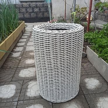4 pot: Плетёные уличные кашпо-цилиндры для растений - Материал — 2