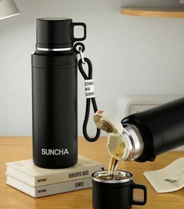 чайник термос 5 литров цена: 2 термоса лёгкие и удобные, в хорошем объеме: 1200мл. и 1000мл., тепло — 16