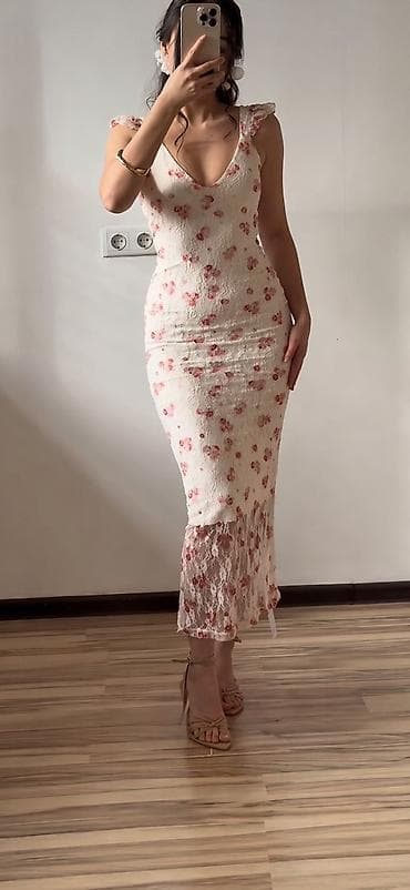 платья италия: Повседневное платье, Лето, Длинная модель, M, L — 2