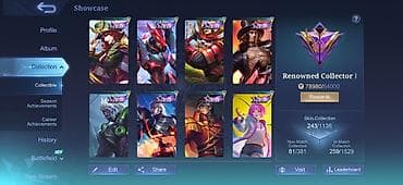 Видеоигры и приставки: Игровой аккаунт Mobile Legends: Bang Bang с большой коллекцией скинов — 5