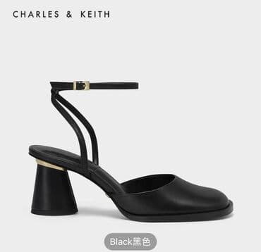 туфли черные с открытым носиком: Charles & Keith 
Кожа 4999с — 1