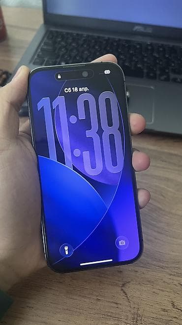 nokia 150: IPhone 14 Pro, 128 ГБ, Deep Purple, Чехол, 78 % — 3