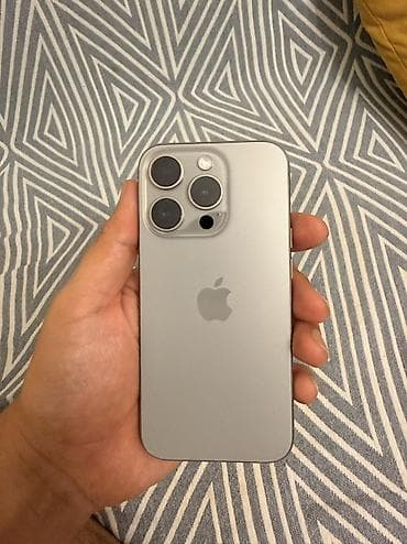 IPhone 15 Pro, Б/у, 256 ГБ, Natural Titanium, Кабель, 88 %